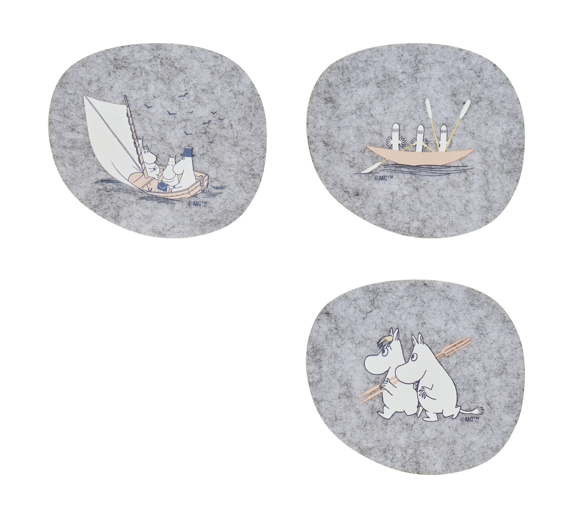 Muurla Moomin glasbrikker 9,5x11 cm 4 dele Sailors