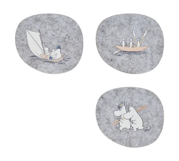 Moomin glasunderlägg 9,5x11 cm 4 delar, Sailors