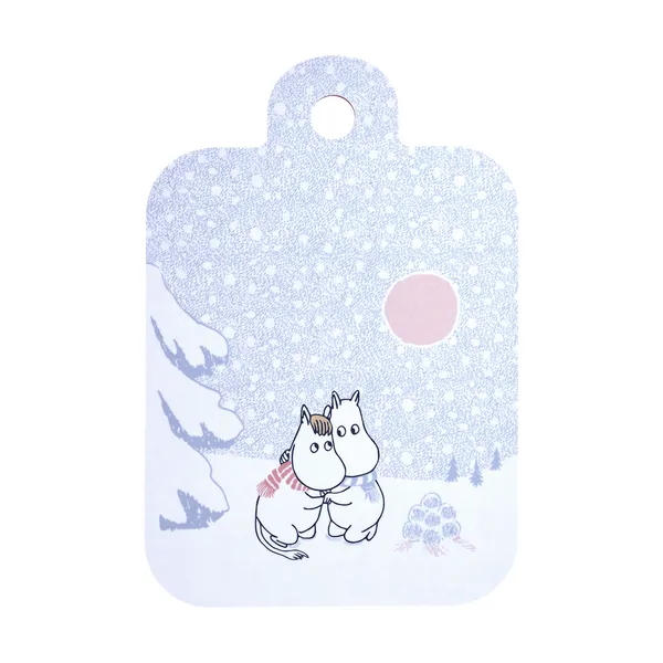Mumin skärbräda 21x31 cm, Let it snow