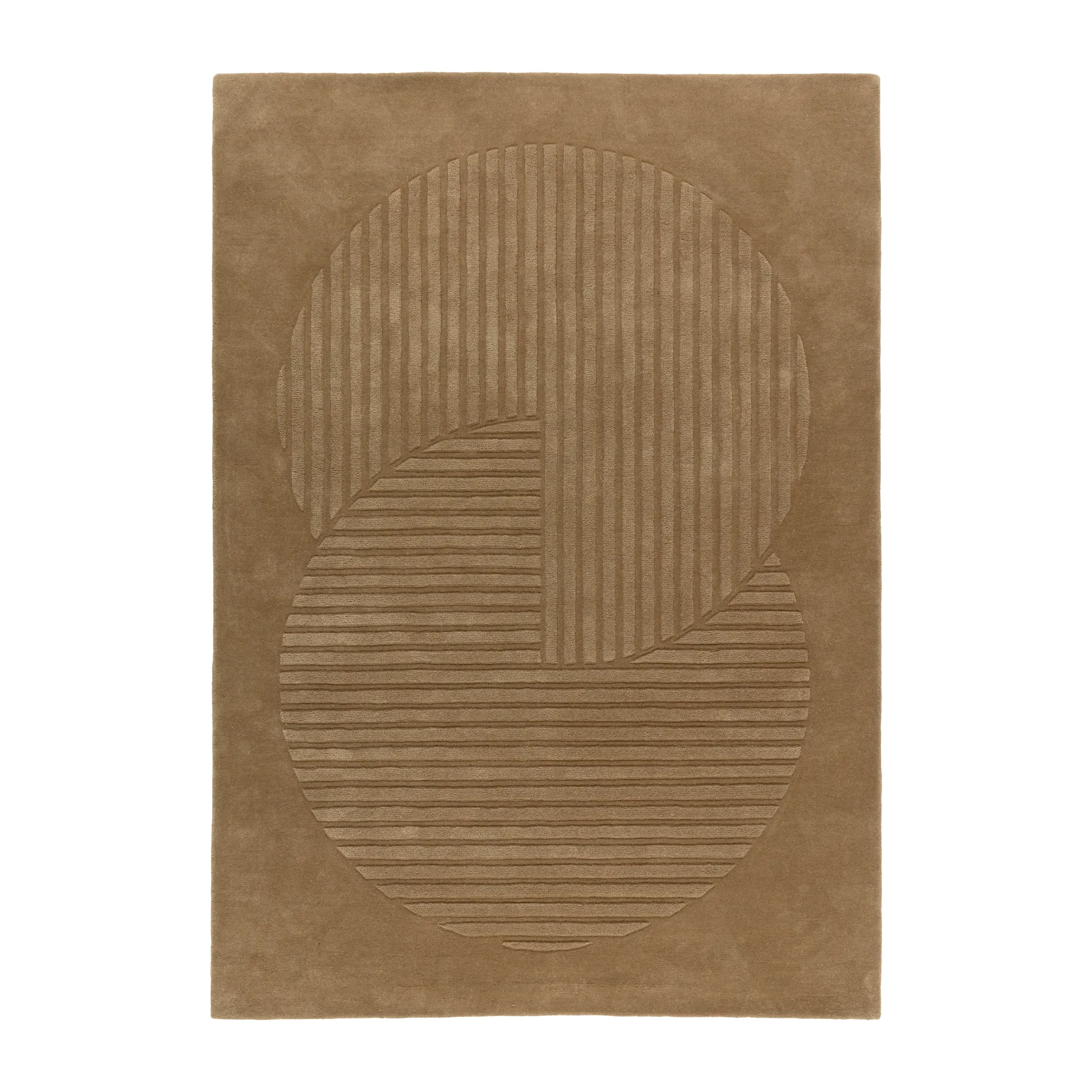 NJRD Levels Circles uldtæppe Beige, 170x240 cm
