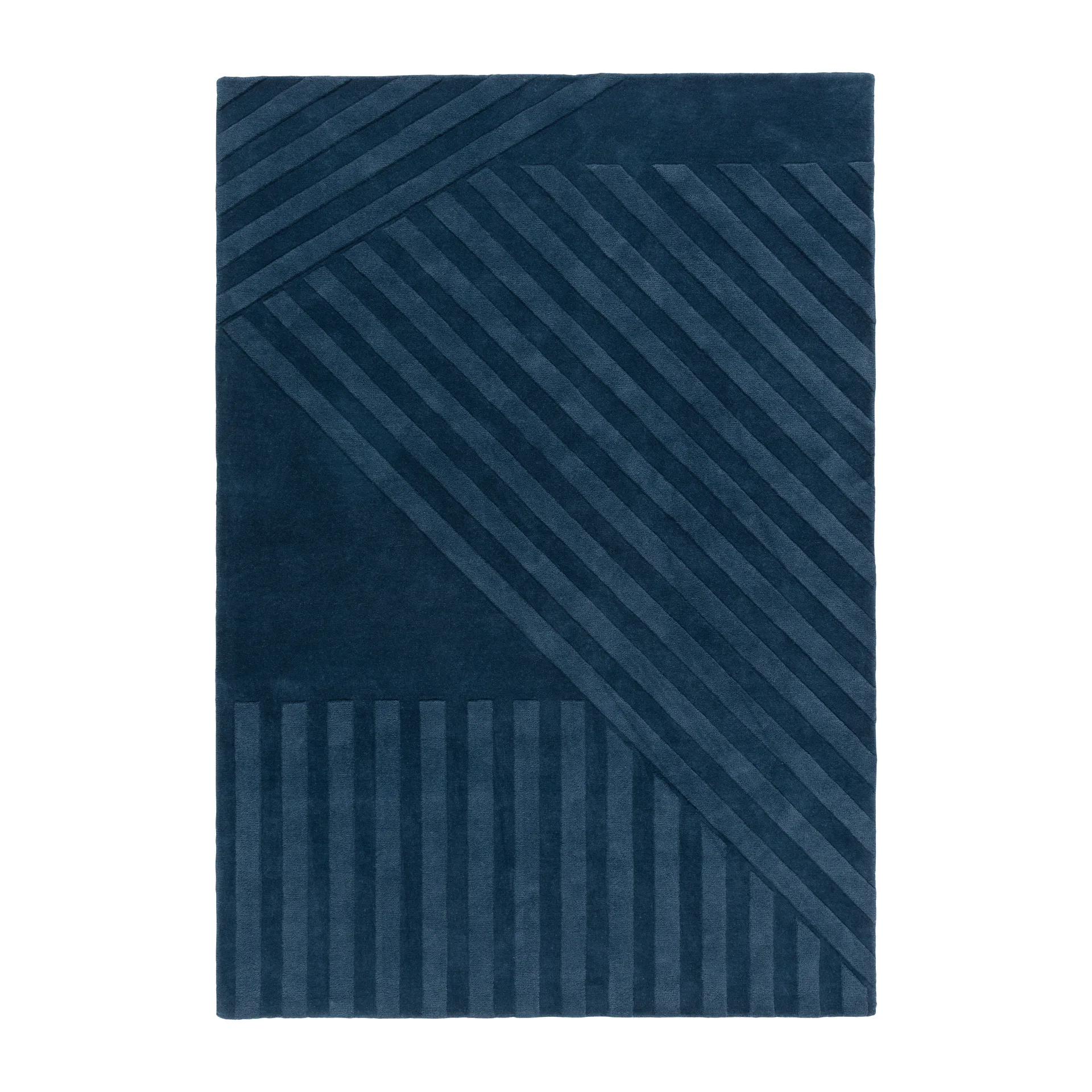 NJRD Levels Stripes uldtæppe Blå, 200x300 cm