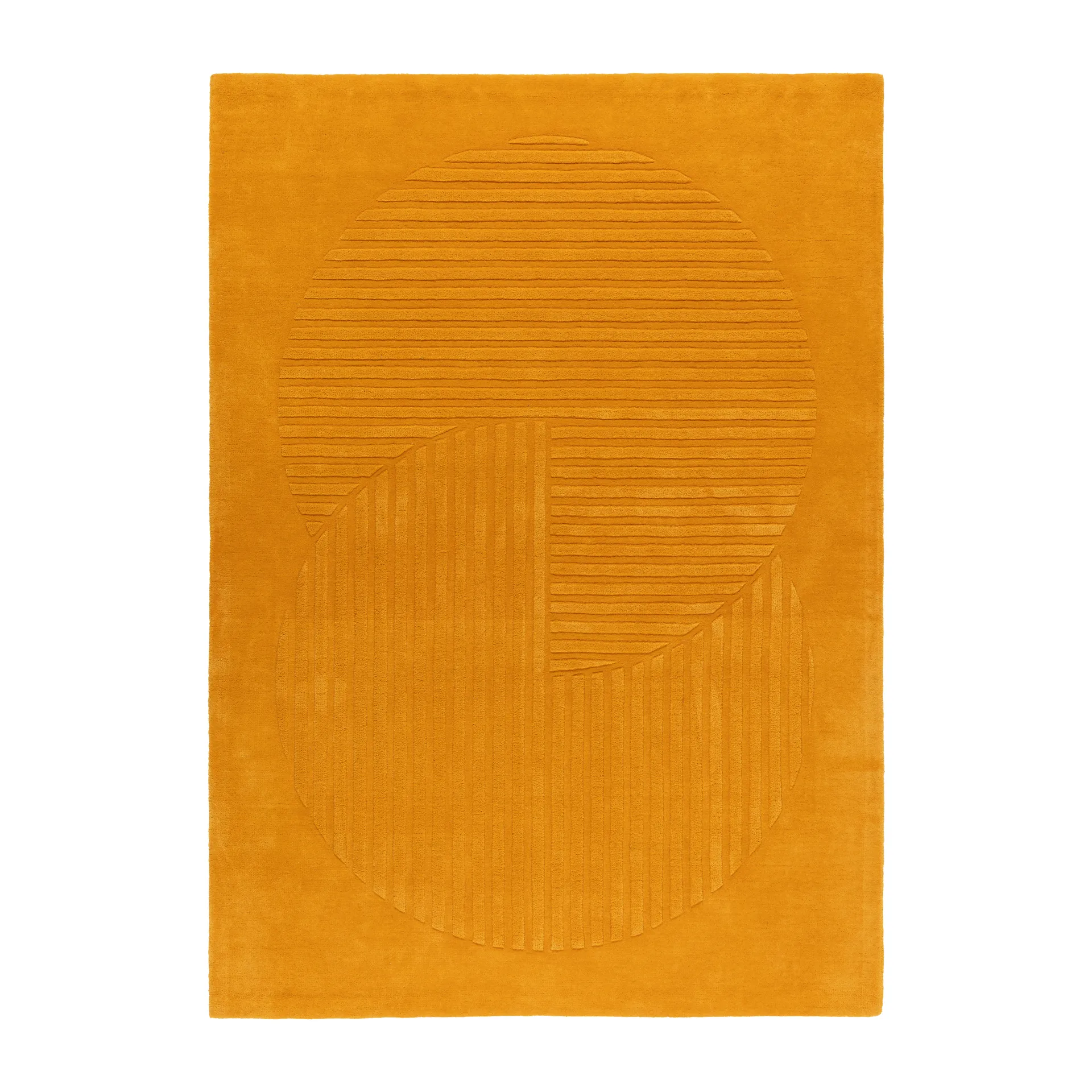 NJRD Tapis en laine Levels Circles Jaune, cm