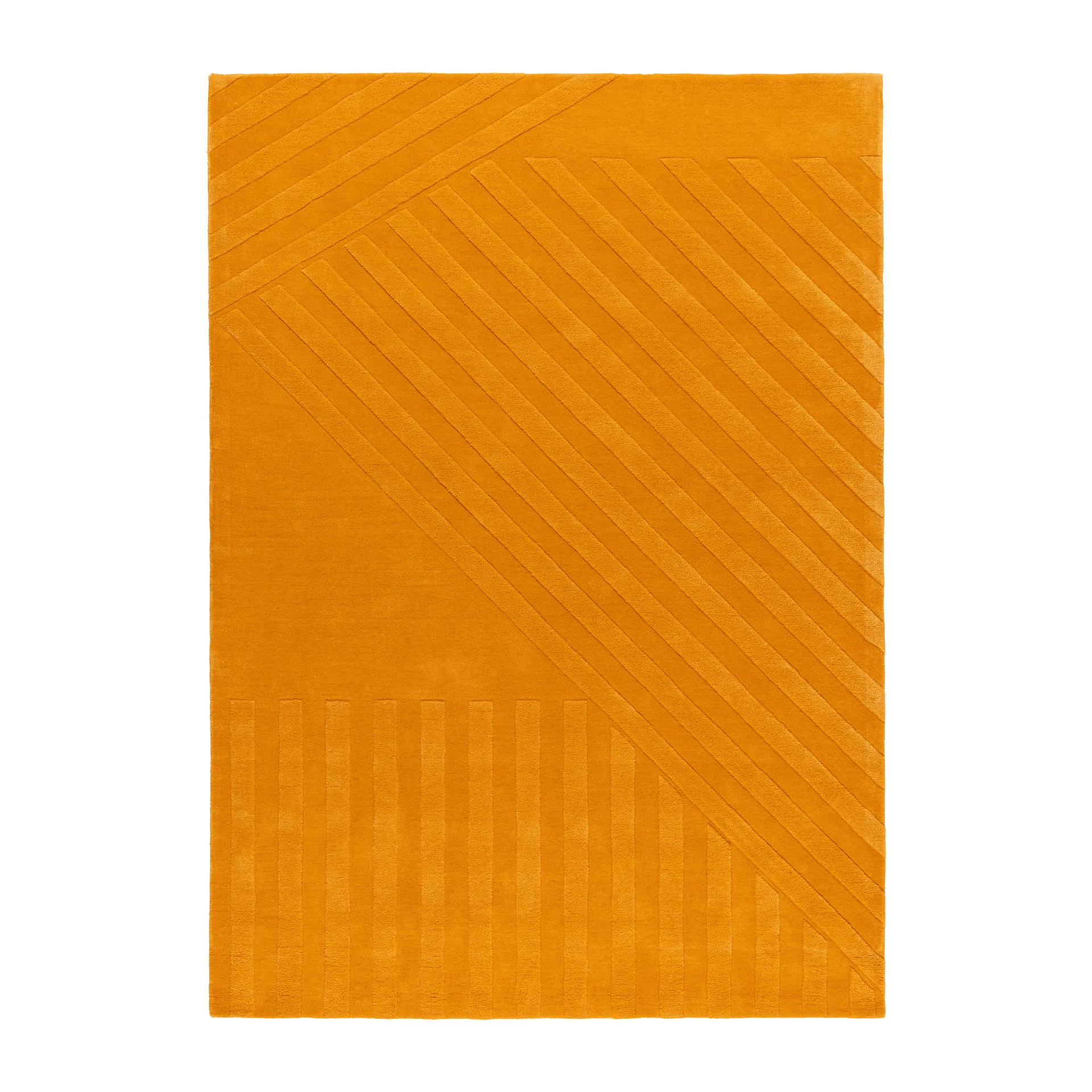 NJRD Tapis en laine Levels Stripes Jaune, cm