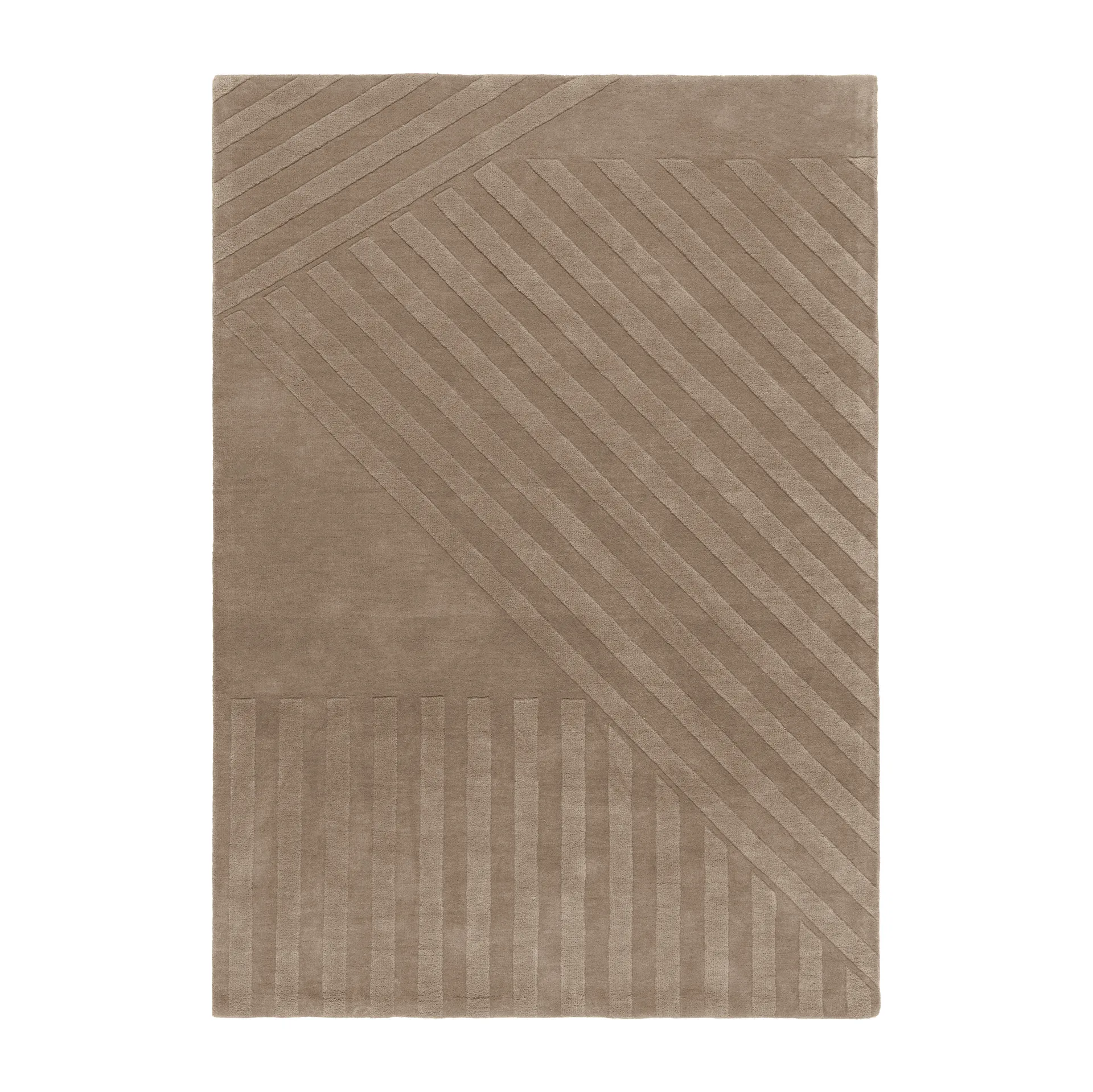 NJRD Tapis en laine Levels Stripes Taupe, cm