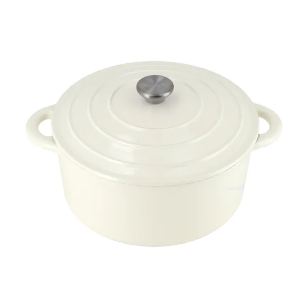 Nordwik gjutjärnsgryta rund 5 l, Creme