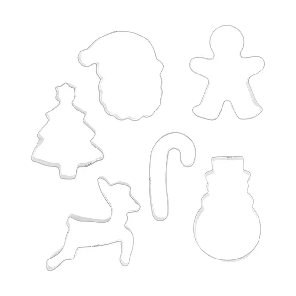 Nordwik pepparkaksform jul 6 delar, Rostfritt stål
