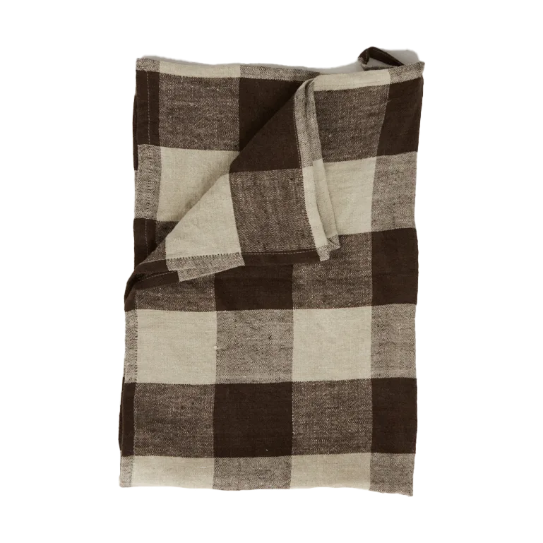 Olsson & Jensen Johanna viskestykke linned 45x65 cm Brun/natur