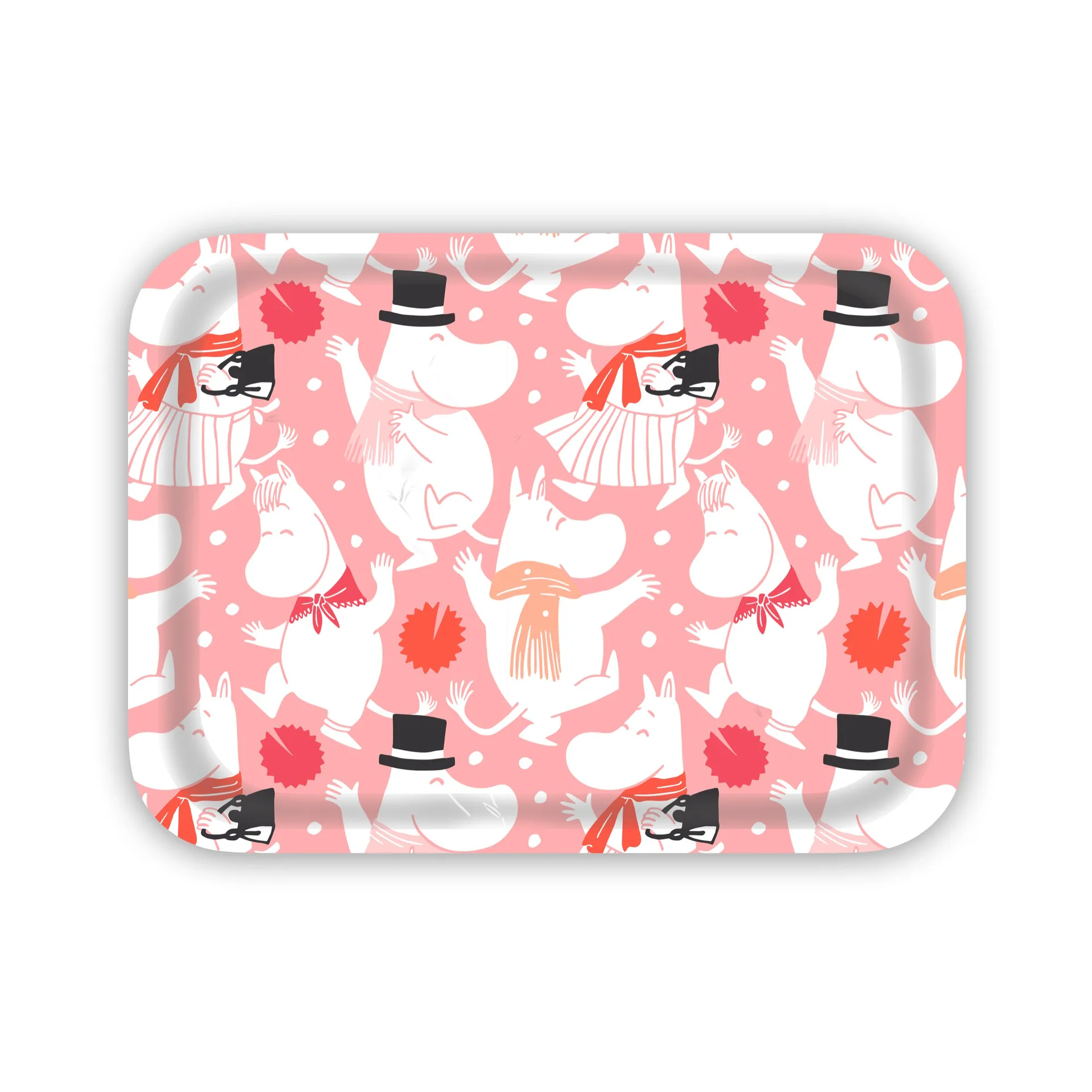 Opto Design Moomin celebration bakke 27x20 cm Hvid-lyserød billede