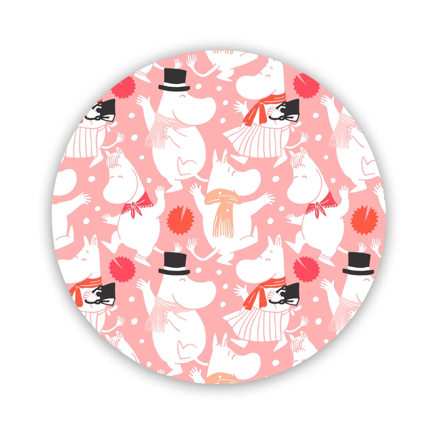 Opto Design Moomin celebration grydeunderlag Ø21 cm Hvid-lyserød