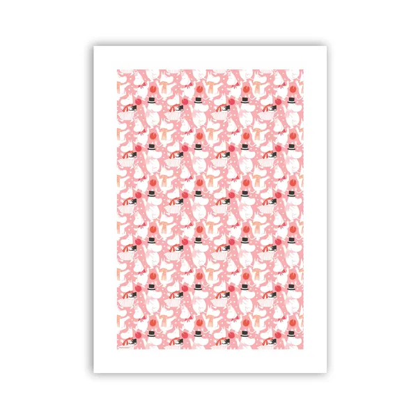 Moomin celebration kökshandduk 70x50 cm, Vit