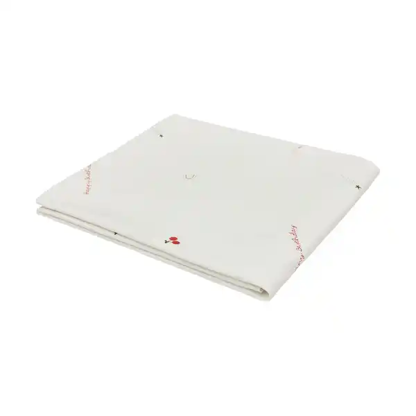Birthday bordsduk 140x260 cm, Offwhite