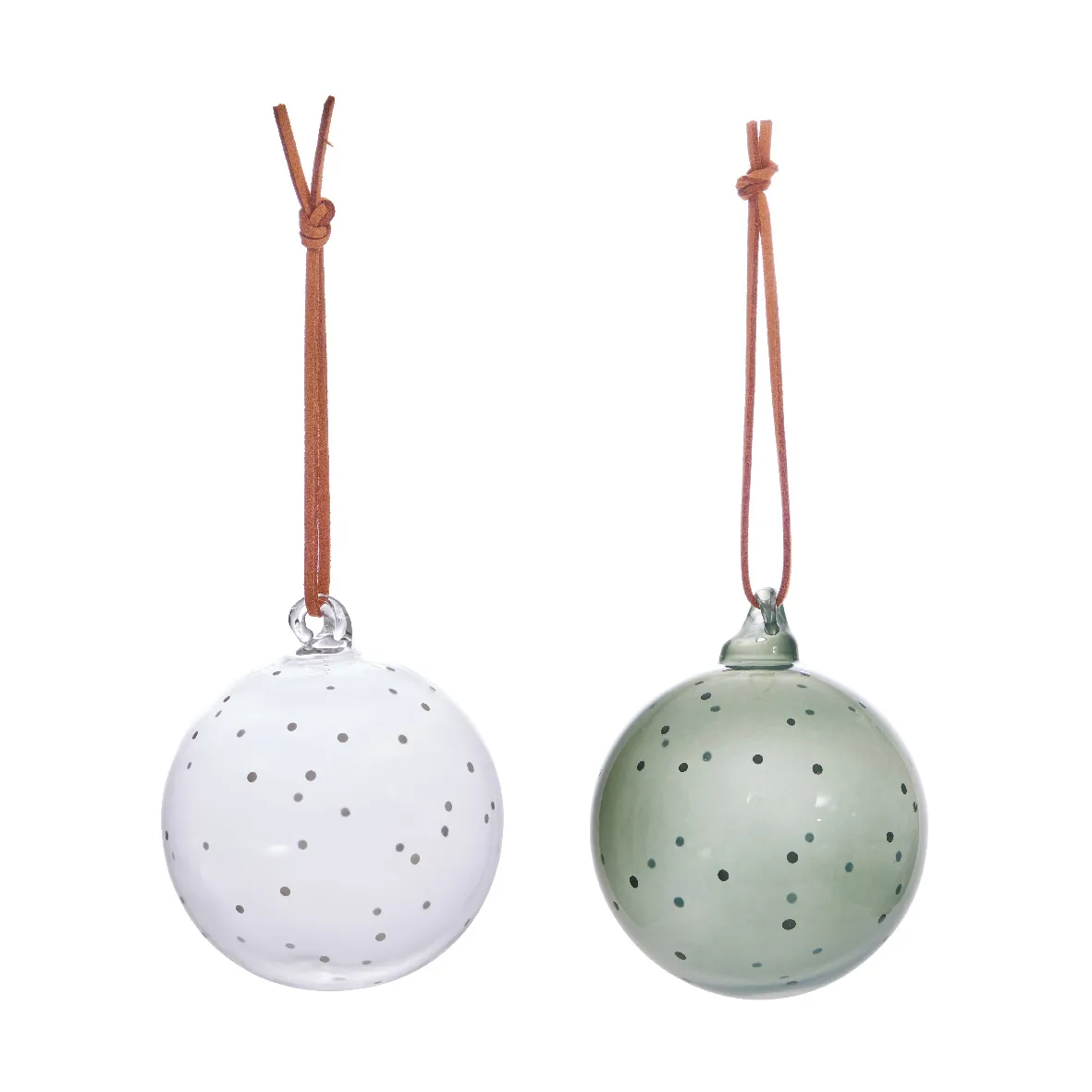 OYOY Boules Natale Christmas, lot de 2 Clair-vert