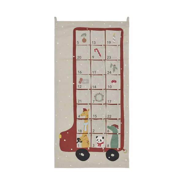 Buss adventskalender 52x104 cm, Clay