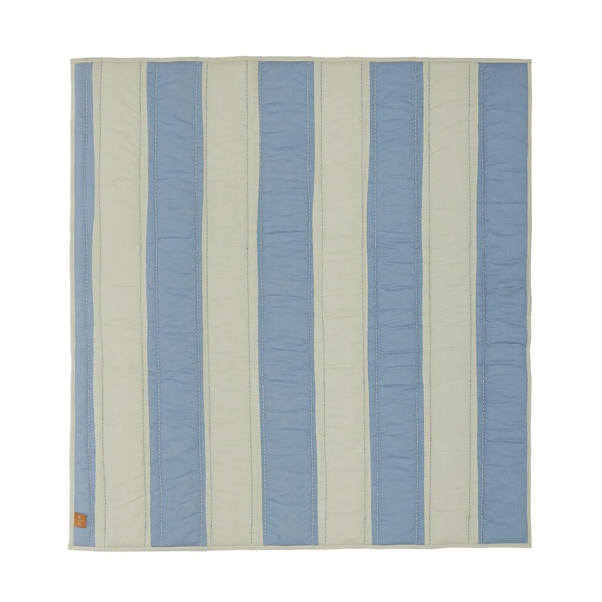 OYOY Couverture matelassée Striped cm Argile bleue