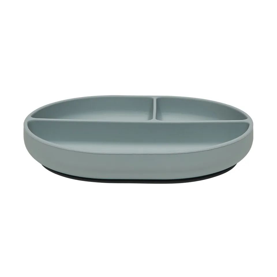 OYOY Tallerken - Enkei Suction - Silikone - Dusty Blue