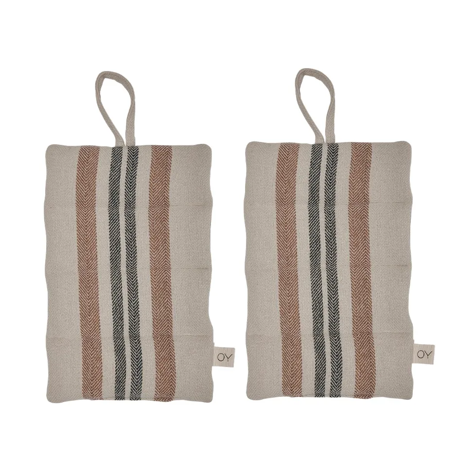 OYOY Living Design LINU Grydelapper 2-pak - Lysebrun