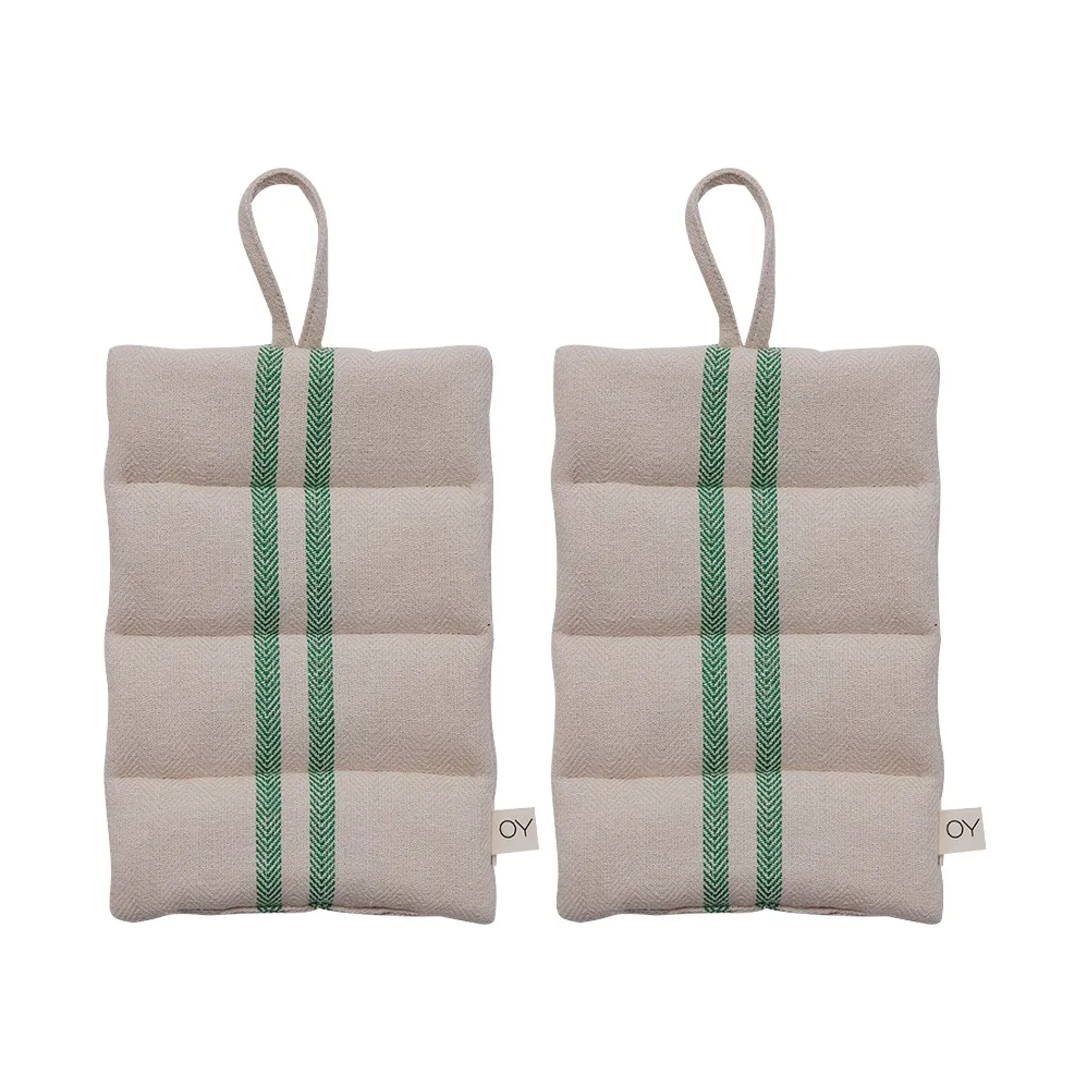 OYOY Linu grydelapper 2-pak Green billede