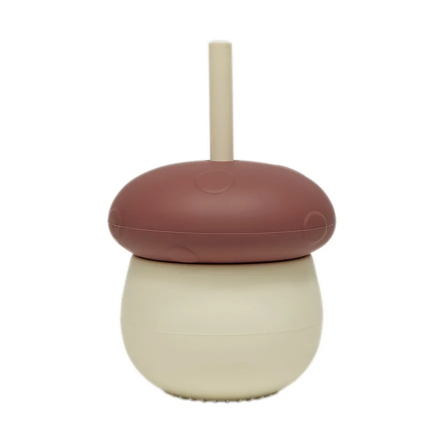 OYOY Mushroom kop Offwhite-red