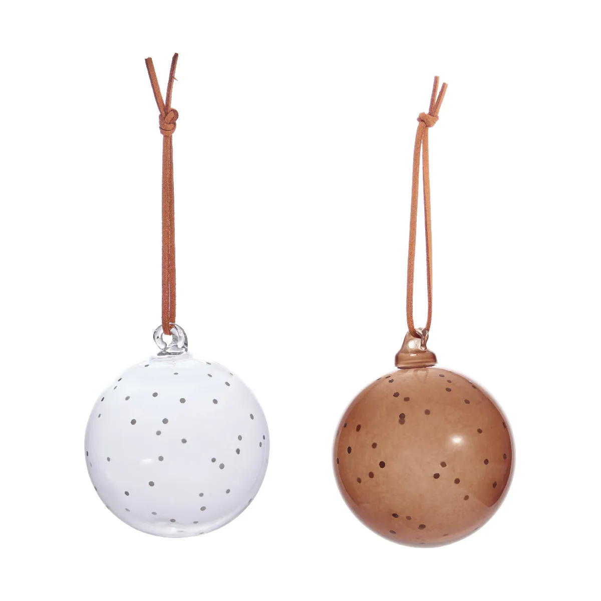 OYOY Natale Christmas julekugle 2 dele Clear-nutmeg