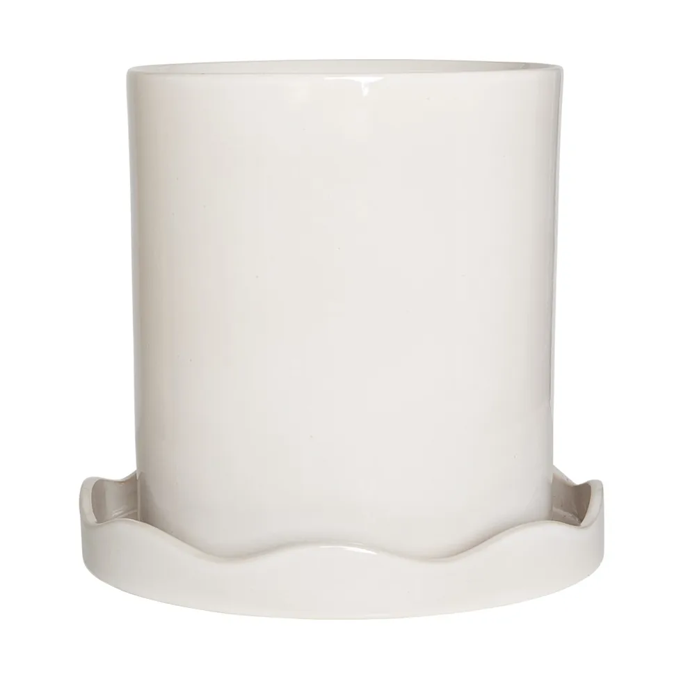 OYOY Pot Nami avec soucoupe Ø large Blanc