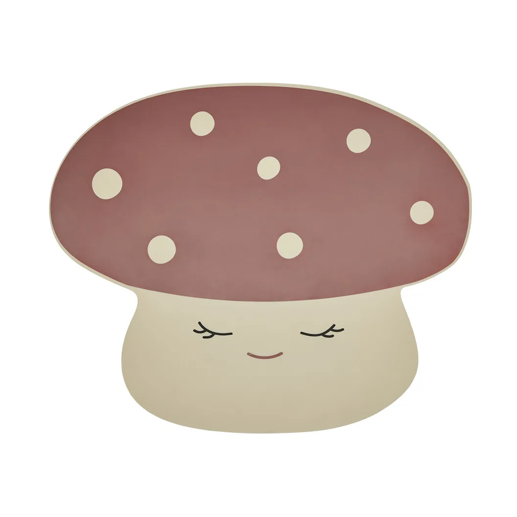 OYOY Set de table Mushroom Rouge pâle