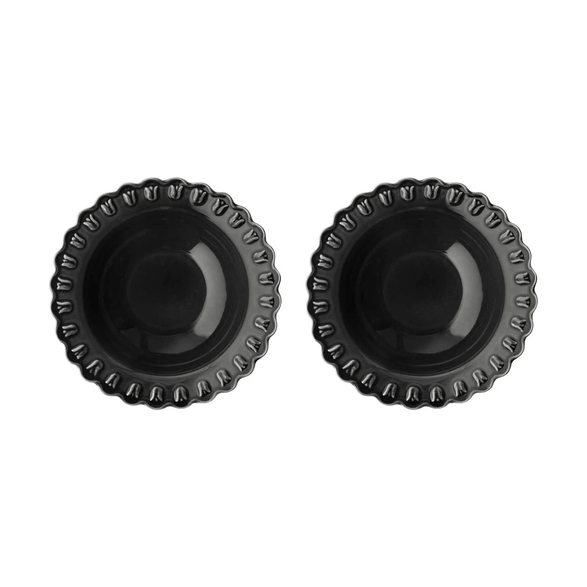 PotteryJo Tulipa djup tallrik &Oslash;23 cm 2-pack Almost black