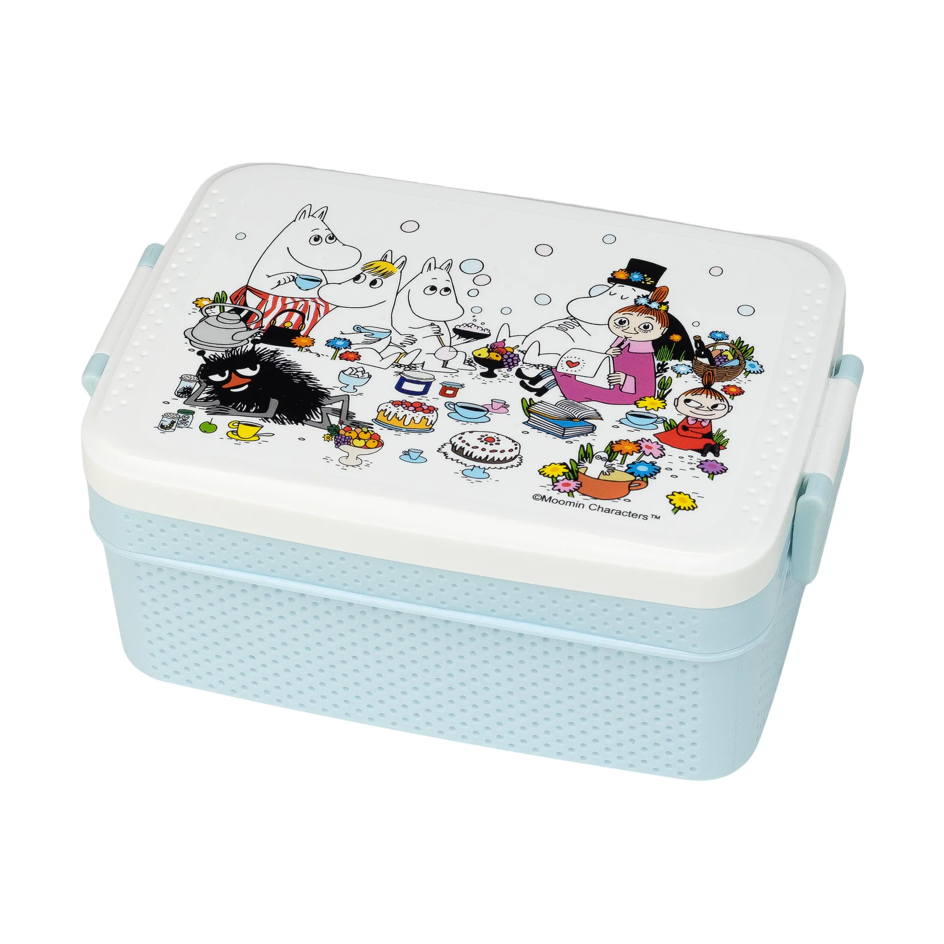 Rätt Start Boîte à déjeuner Mumin Picknick ,5 cm Blanc-bleu