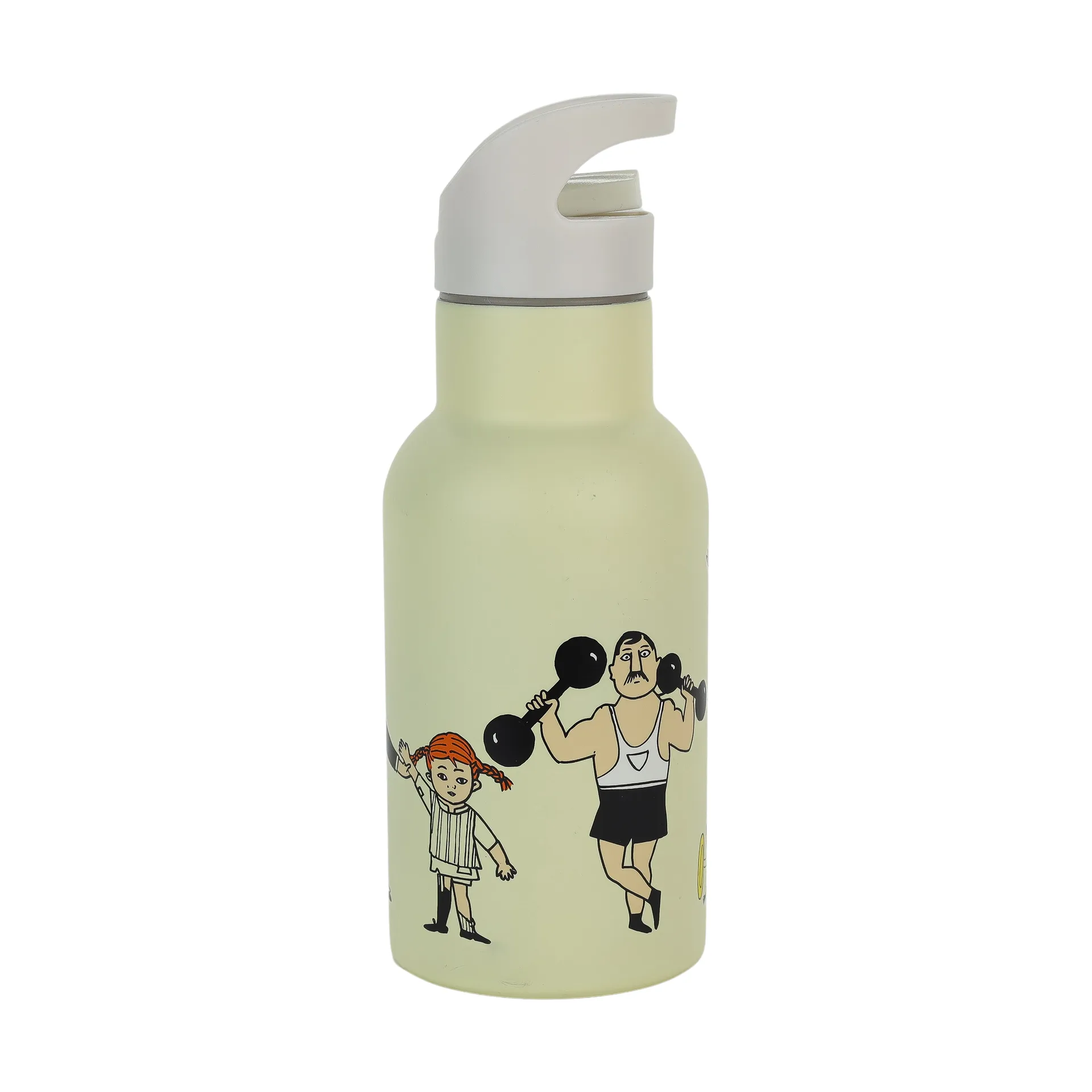 Pippi Langstrømpe Cirkus Vandflaske - 340ml - Gul