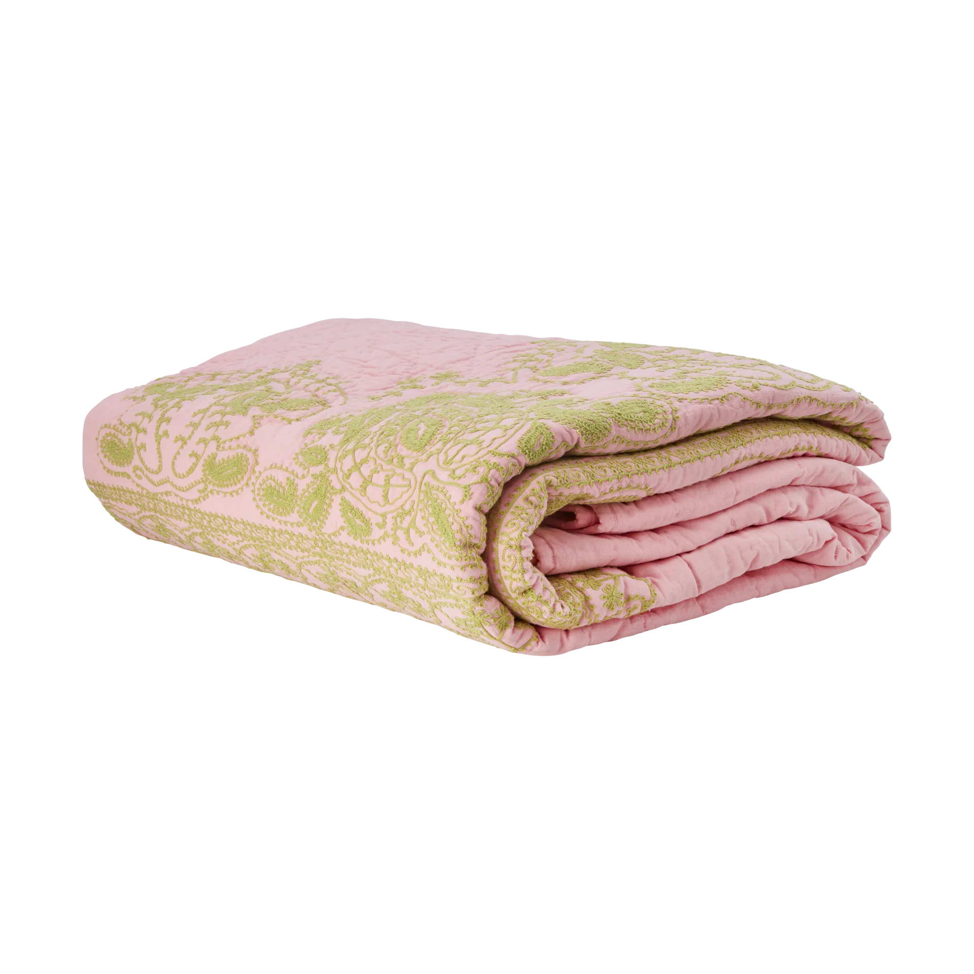 RICE Couvre-lit matelassé Rice cm Soft pink
