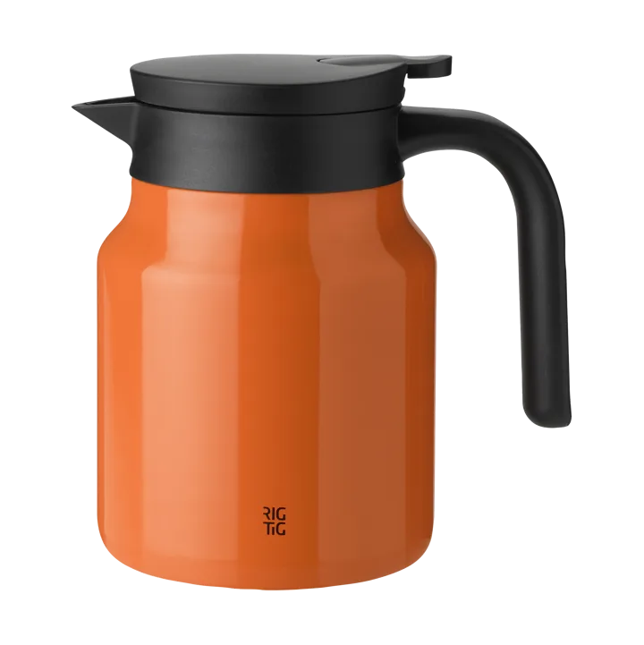 Thermische Karaf Met Drukknop Geïsoleerde Thermoskan Voor Koffie En Thee – 1 Liter Vacuümkan Met Houten Handvat, Drukknop, Groen Theepot Met Warmhouder