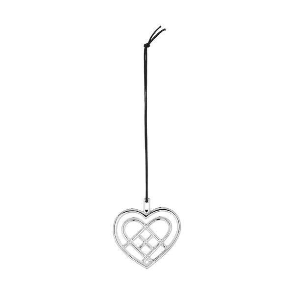 Weaved Heart julhänge 6,5 cm, Försilvrad