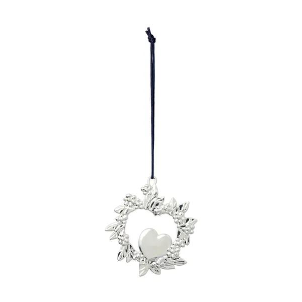 Wild heart julhänge 8 cm, Försilvrad
