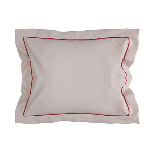 Sagaform Carl pudebetræk 50x60 cm Beige-vinrød