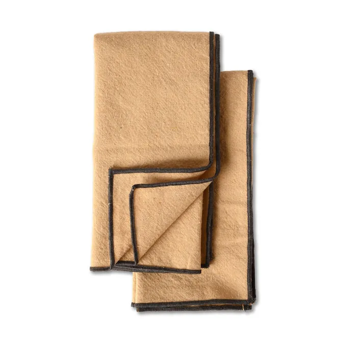 Sagaform Serviette Edith cm lot de 2 Beige