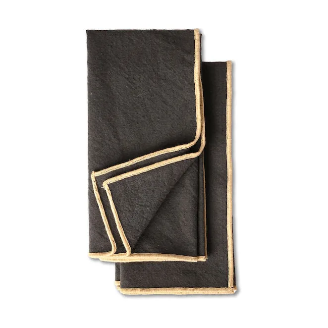 Sagaform Serviette Edith cm lot de 2 Gris