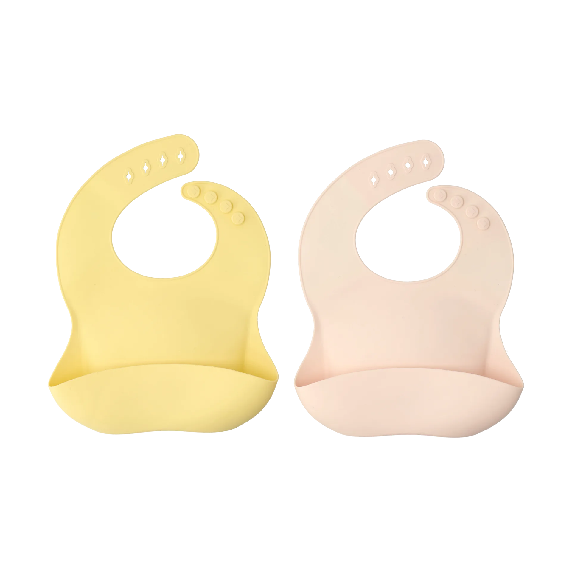 Scandi Living Bavoir en silicone Silly, 2 pièces’ Blush-citron