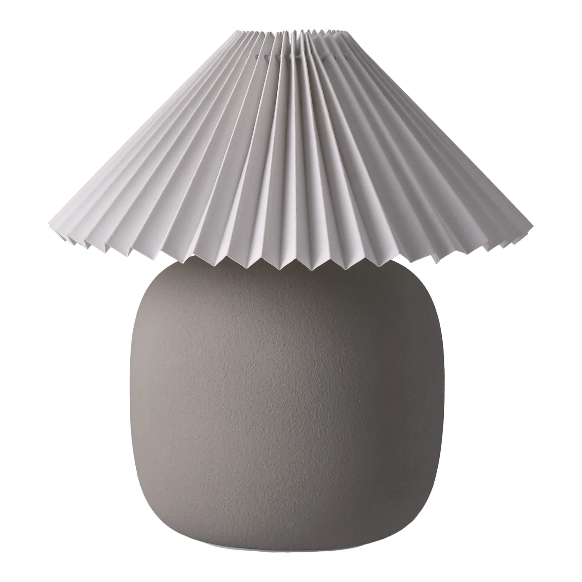 Scandi Living Lampe de table Boulder grey-pleated white