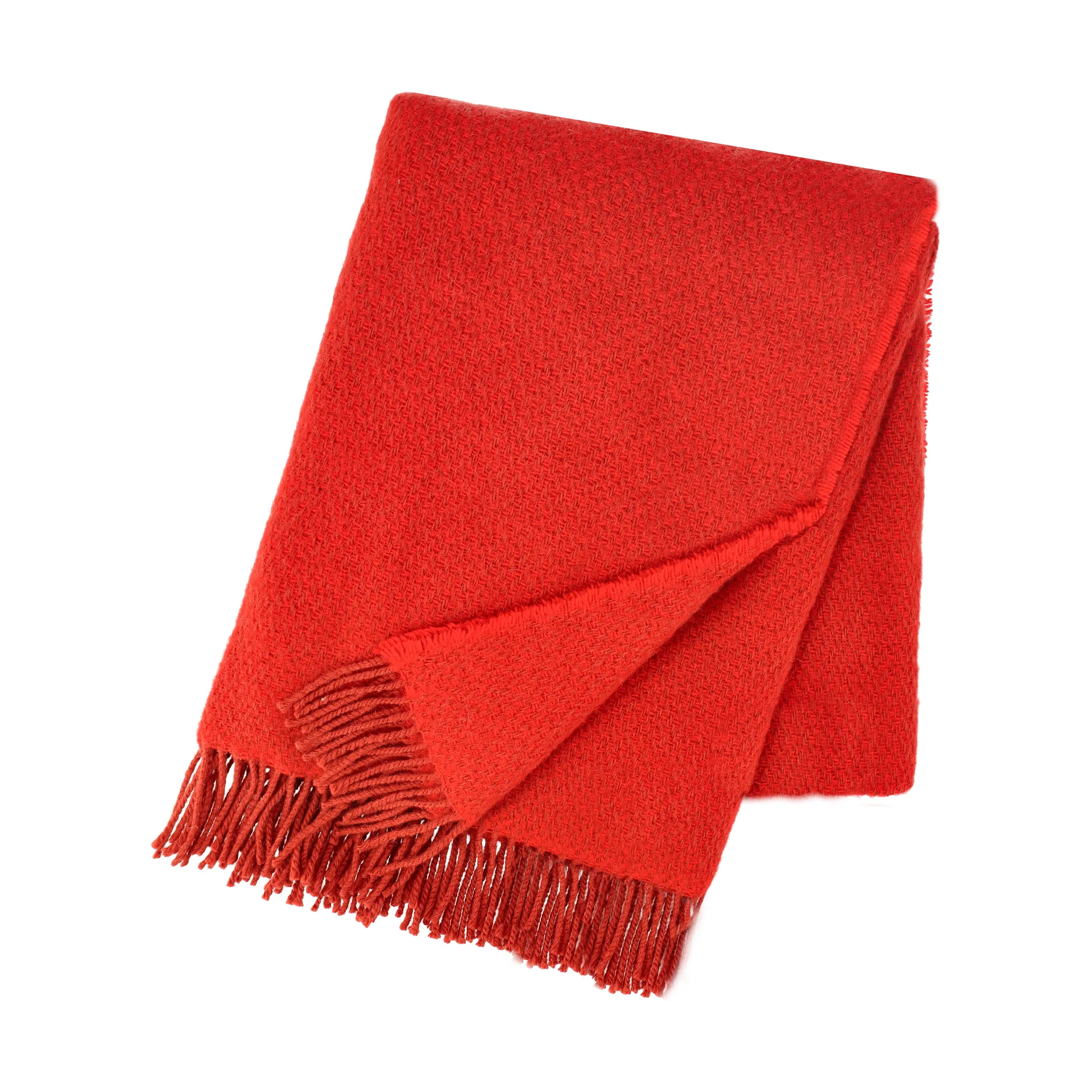 Scandi Living Plaid en laine Sandstone cm Rouge