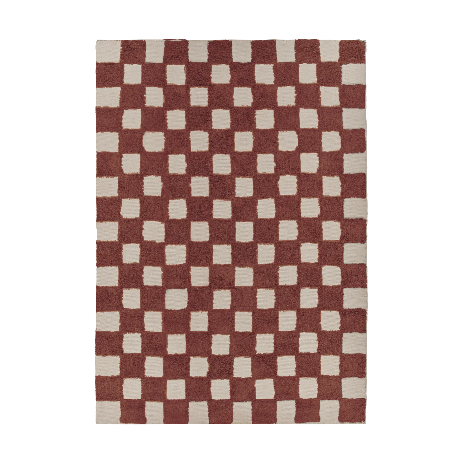Scandi Living Tapis de jeu Checker cm Rust