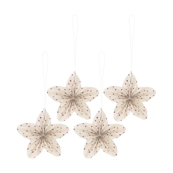Twinkle julgranshänge 4-pack, Röd prickig