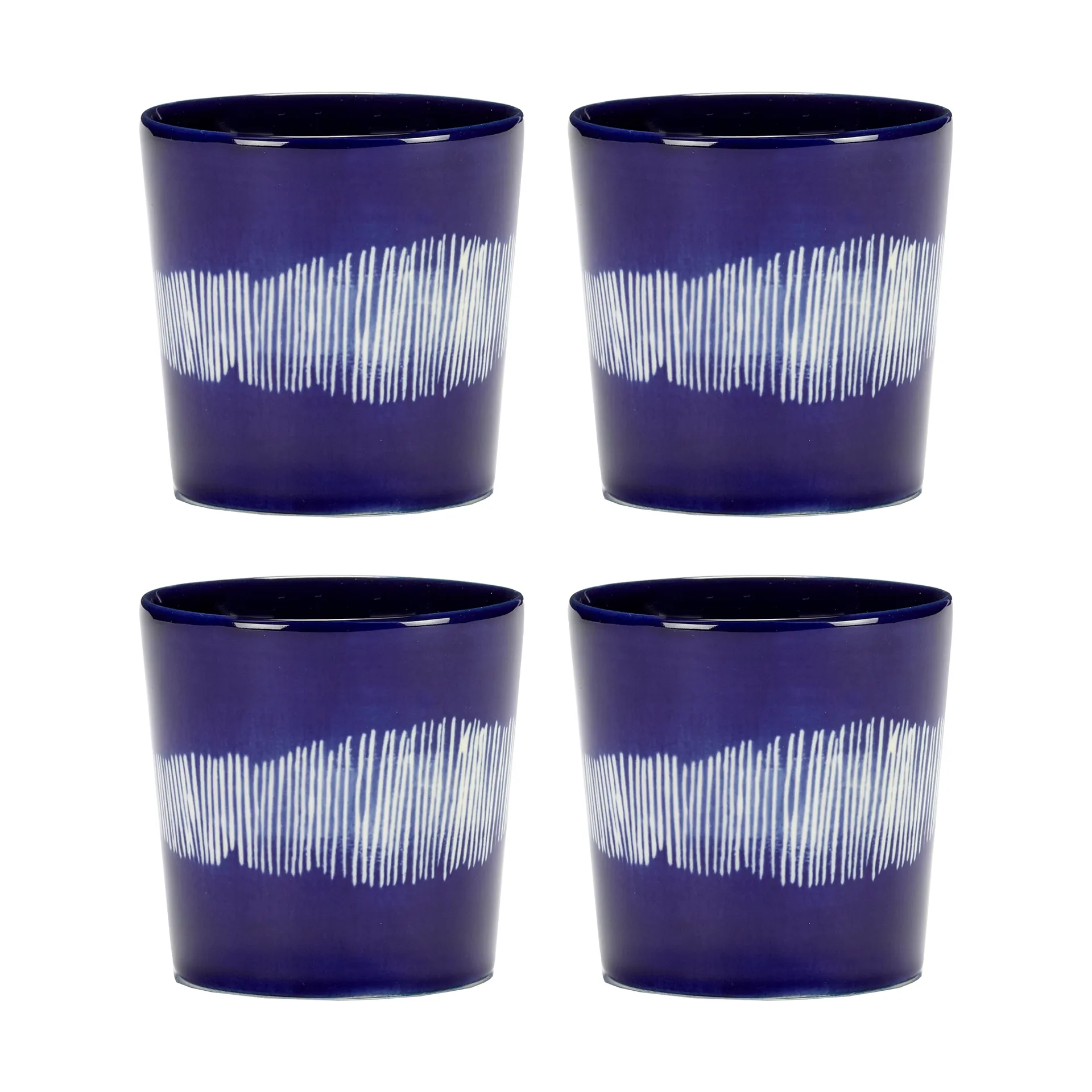 Serax Ottolenghi Feast kaffekopp 25 cl 4-pakning Dark blue-white