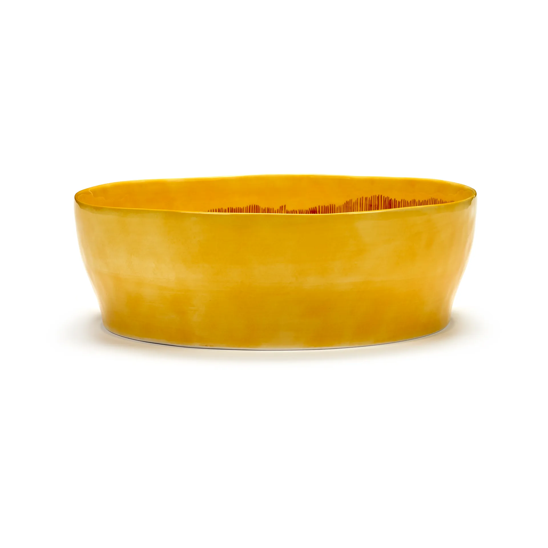 Serax Ottolenghi Feast salatsk&aring;l &Oslash;27,5 cm Yellow stripes-red