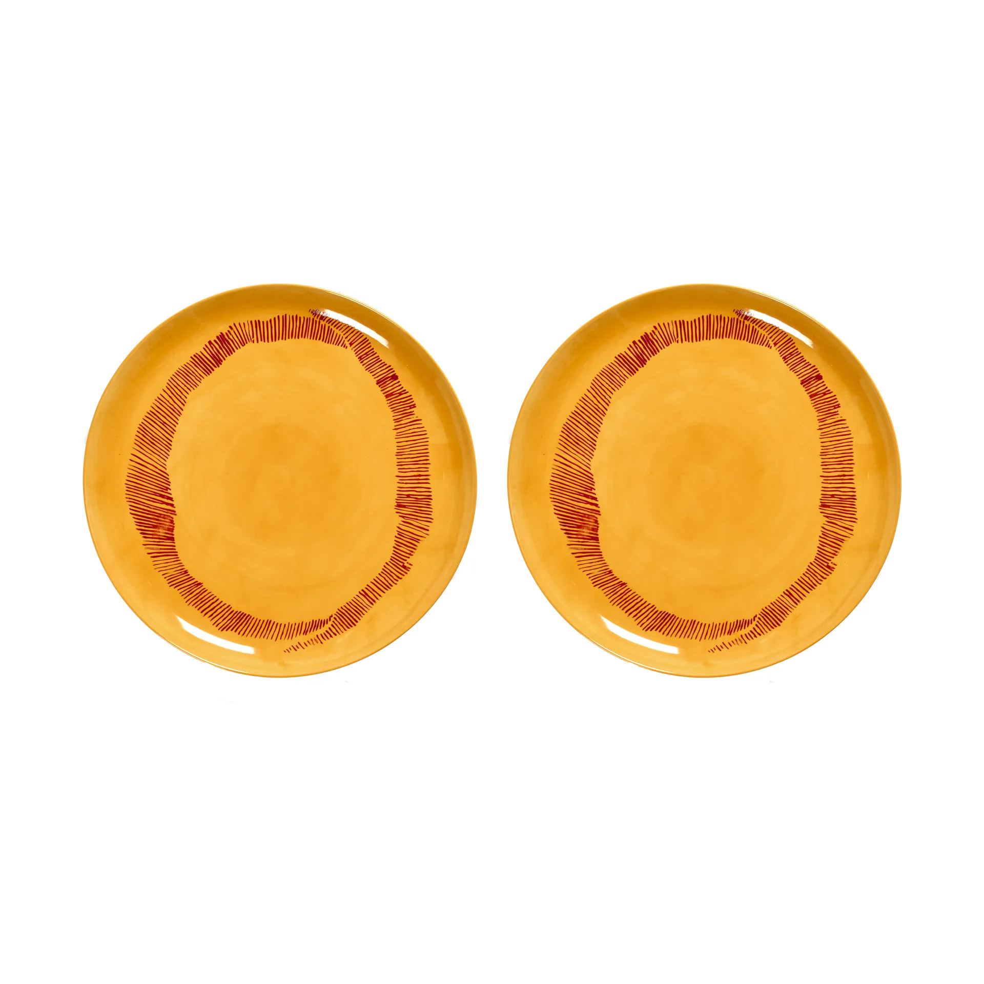 Serax Ottolenghi Feast tallerken L Ø26,5 cm 2-pak Yellow stripes-red