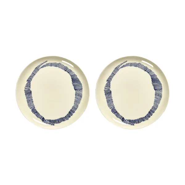 Ottolenghi Feast tallrik L Ø26 cm 2-pack, White stripes