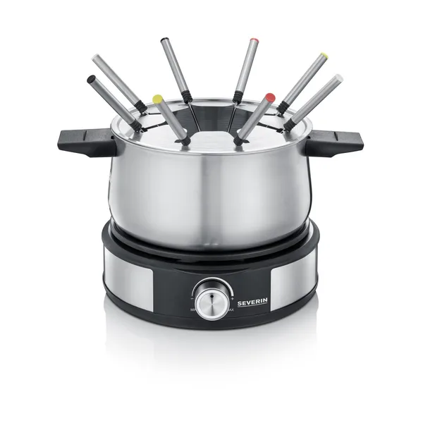 Severin FO 2471 kombi fondue/crepes, Rostfritt stål