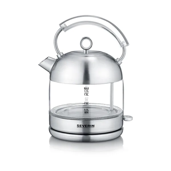 Severin WK 3459 Retro vattenkokare 1,7 L, Rostfritt stål