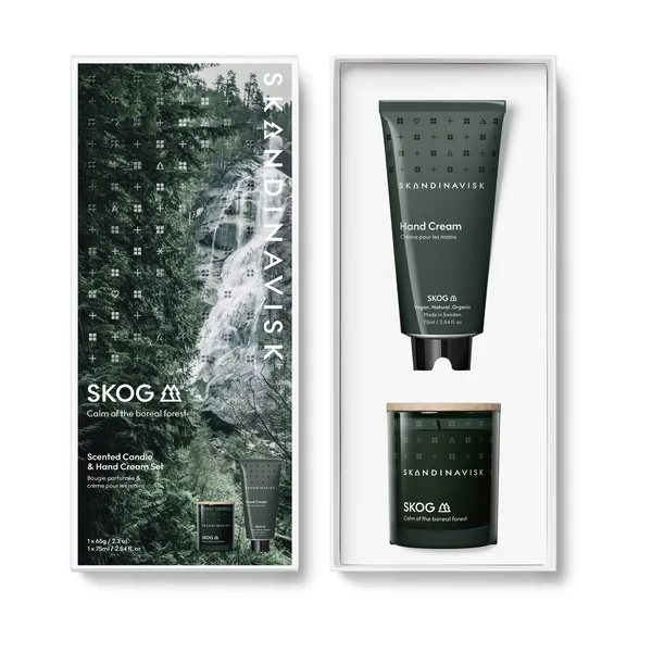 SKOG doftljus & handkräm, 65 g + 75 ml