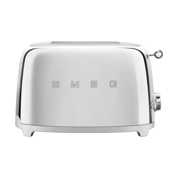 Smeg TSF01SSEU Brødrister - 2 Skiver, 950W, 6 Ristningsniveauer - Krom