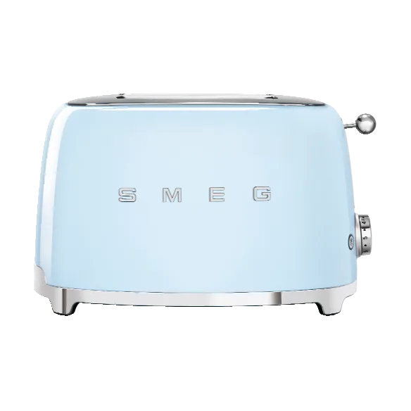Smeg 50''s Style Brødrister TSF01PBEU Pastelblå, 2 skive(r), Blå, Rustfrit stål, Knapper, Rustfrit stål, 950 W