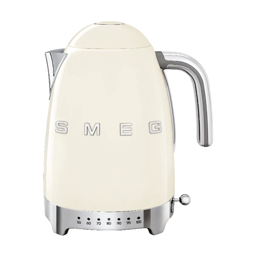 Smeg 50''s Style Elkedel KLF04CREU Creme, 1,7 L, 2400 W, Cremefarvet, Rustfrit stål, Justerbar termostat, Vandmåler